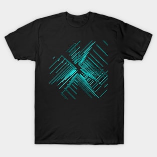 blue Galaxy space geometric T-Shirt